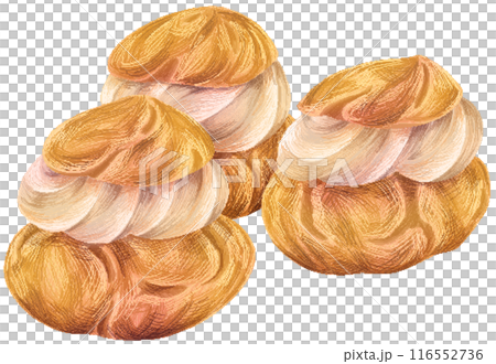 Profiterole in pixel art style 116552736