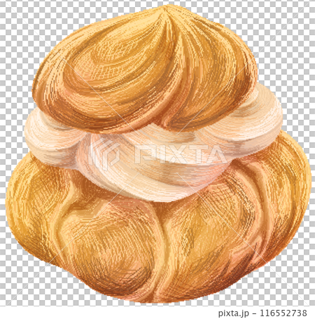 Profiterole in pixel art style 116552738