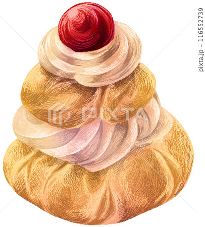 Profiterole in pixel art style 116552739
