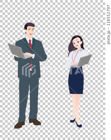 Office worker with a computer Office worker with a computer 116552797