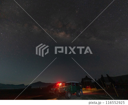 Jeep photographed with the Milky Way 116552925