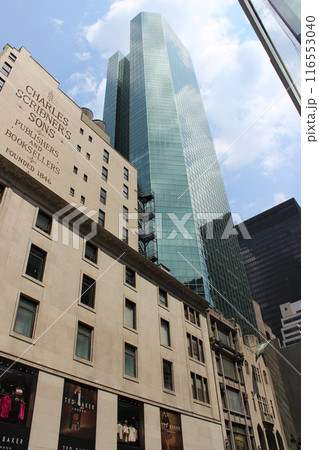 New York City, city view, skyscrapers, looking up 116553040