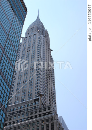 New York City, city view, skyscrapers, looking up. Chrysler building 116553047