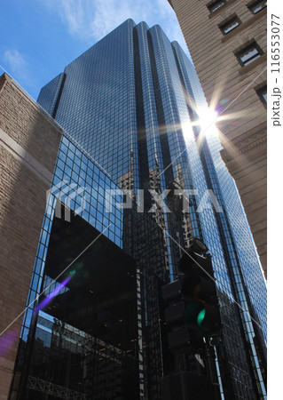Boston, city view, skyscrapers, sunny day  116553077