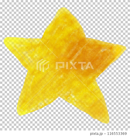 手描きの水彩テクスチャ　星 116553369