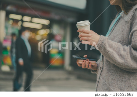 20代OLのお昼休みの外出シーン 20代OLのお昼休みの外出シーン 116553668