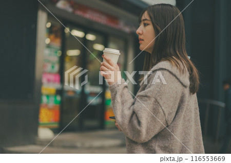 20代OLのお昼休みの外出シーン 20代OLのお昼休みの外出シーン 116553669