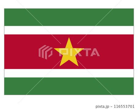 世界の国旗　スリナム 116553701