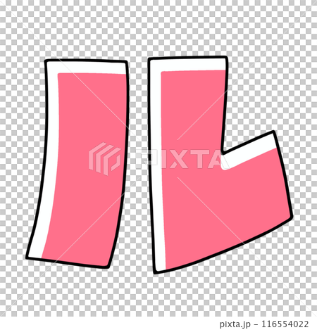 寬鬆簡潔的片假名「ru」角版立體畫 116554022