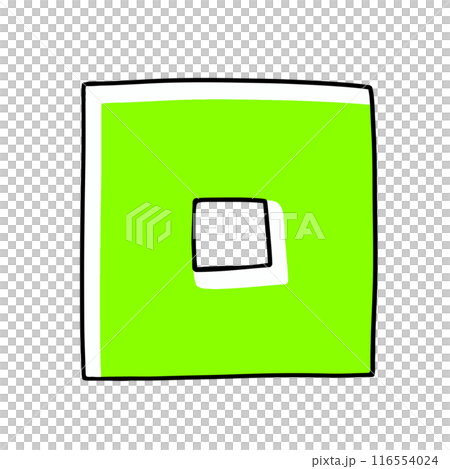 ゆるめシンプルなカタカナの『レ』角張りバージョン　ベタ塗り 116554024