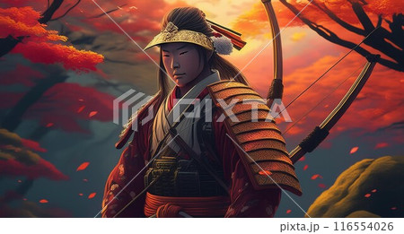 弓を構える鎌倉武士 116554026