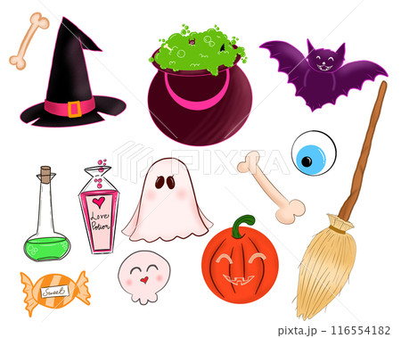 Set halloween icons 116554182