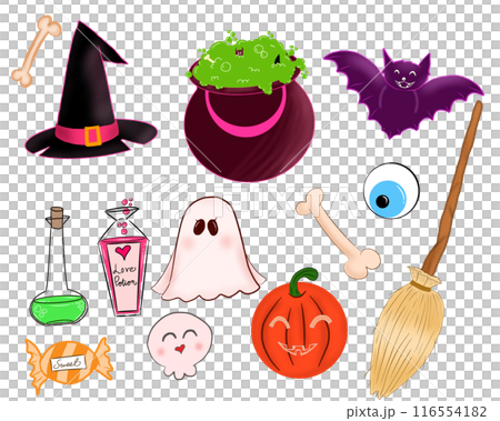 Set halloween icons 116554182