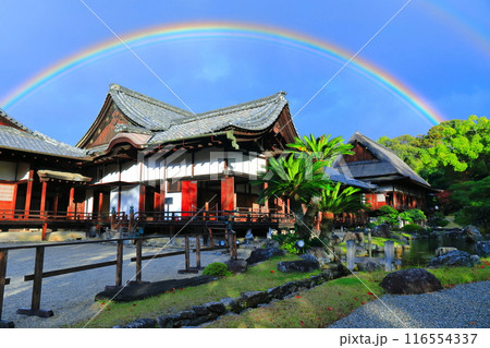 【京都府】醍醐寺 三宝院庭園と虹 116554337