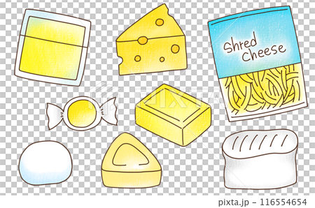 ゆるめシンプルチーズセット　アナログ風 116554654