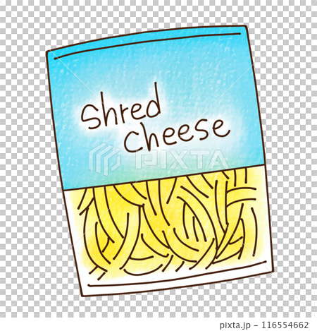 Loose and simple shredded cheese analog style 116554662
