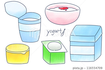 ゆるめシンプルヨーグルトセット　アナログ風 116554709