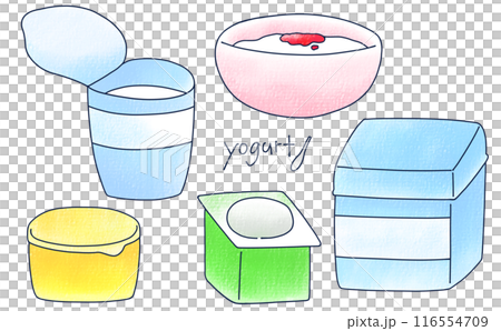 ゆるめシンプルヨーグルトセット　アナログ風 116554709