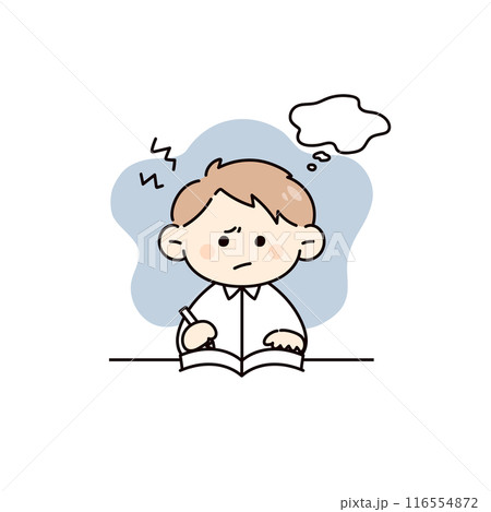 勉強する学生のイラスト 116554872