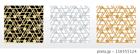 Set of abstract geometric patterns. Seamless vector backgrounds. Colored ornaments Graphic modern patterns Simple lattice graphic design 116555124