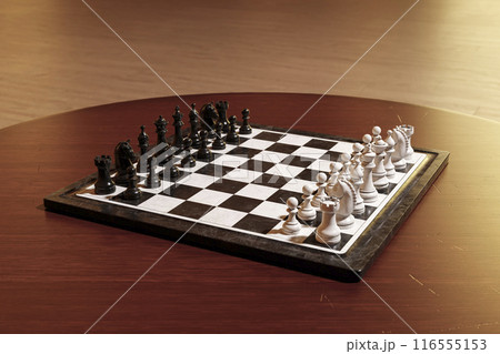 Chess board with figures 116555153