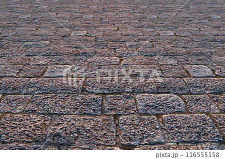 Old cobblestone pavement 116555158