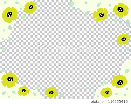 Scandinavian style background 26: Flower and leaf pattern 116555416