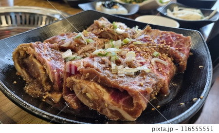 Korean bbq Marinated Grilled Beef Ribs 116555551