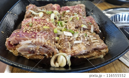 Korean bbq Marinated Grilled Beef Ribs 116555552