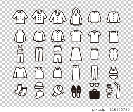 服裝簡單圖標集 服裝簡單圖標集 116555789