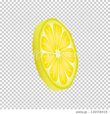 カットしたレモンのイラスト 116556419