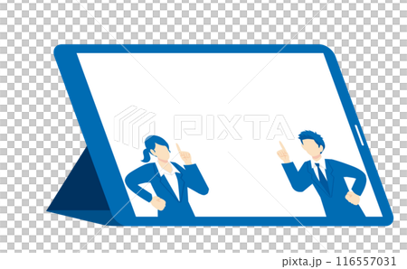 線上商務工具和勞動人民插畫素材 116557031