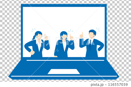 線上商務工具和勞動人民插畫素材 116557039