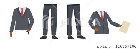 Office Man Character Constructor with Separated Body Part Vector Set Office Man Character Constructor with Separated Body Part Vector Set 116557106