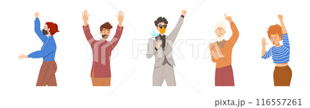 Protesting People Character at Demonstration or Strike Vector Set Protesting People Character at Demonstration or Strike Vector Set 116557261