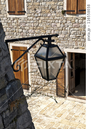 Old street lantern in medieval town Old street lantern in medieval town 116558038