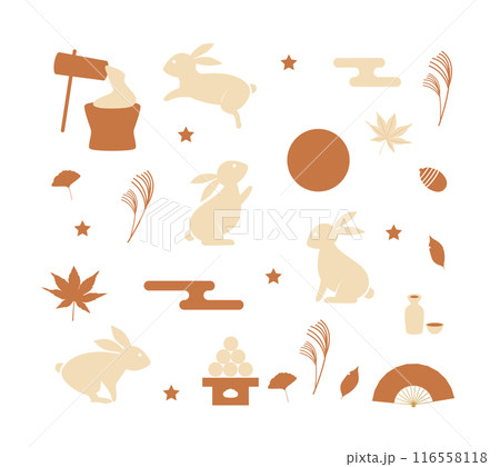 秋のお月見素材 116558118