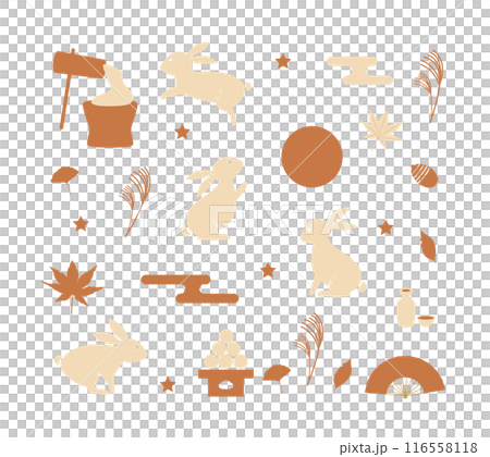 秋のお月見素材 116558118