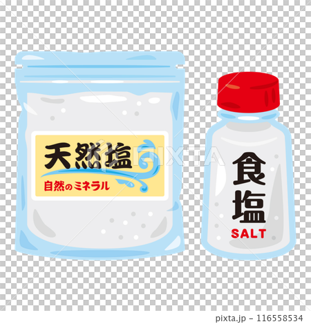 Natural salt and refined salt 116558534