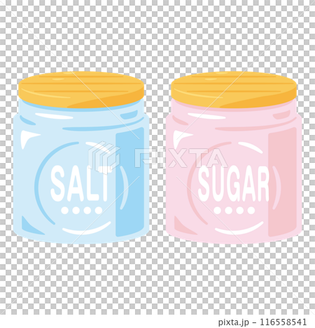鹽和糖在罐子裡 116558541