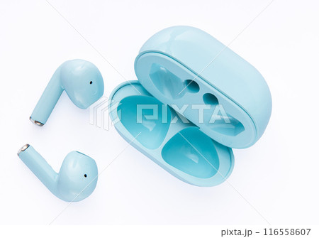 Wireless headphones white background. 116558607