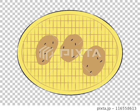 Illustration of potatoes in a colander | Vector Illustration of potatoes in a colander | Vector 116558613