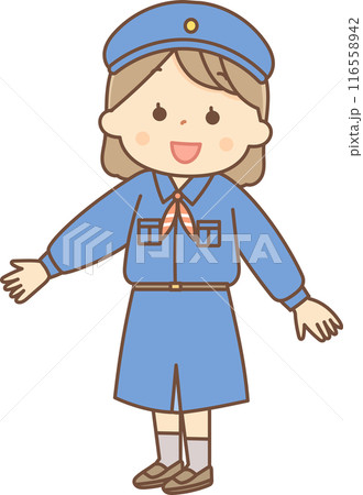 案内をするガールスカウトの女の子 116558942