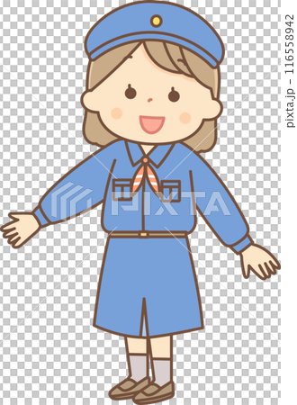 案内をするガールスカウトの女の子 116558942