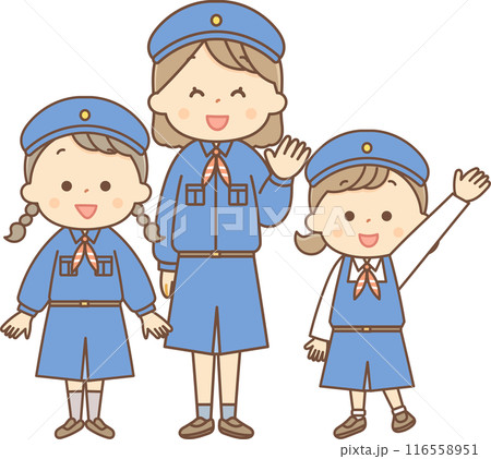 ガールスカウトの女の子たち ガールスカウトの女の子たち 116558951