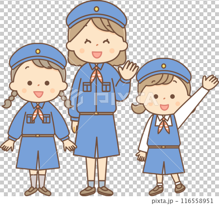 ガールスカウトの女の子たち ガールスカウトの女の子たち 116558951