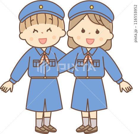 ガールスカウトの女の子二人 ガールスカウトの女の子二人 116558952