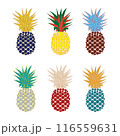 和テイストなパイナップルのイラスト 116559631