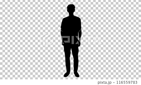 Standing man silhouette_wide Standing man silhouette_wide 116559783