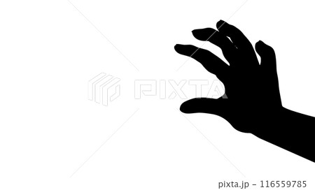 怖い手左向きシルエット_ワイド 怖い手左向きシルエット_ワイド 116559785